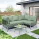 Garden Lounge Set Patio Conservatory Outdoor Furniture Corner Sofa With Table