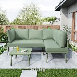 Garden Lounge Set Patio Conservatory Outdoor Furniture Corner Sofa with Table