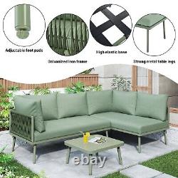 Garden Lounge Set Patio Conservatory Outdoor Furniture Corner Sofa with Table
