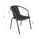 Garden Patio Furniture Bistro In Outdoor Clear Black Table Rattan Chair Seater