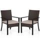 Garden Patio Furniture Outdoor Rattan Effect 2 Piece Set Wicker Chairs Withcushion