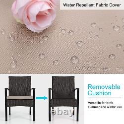 Garden Patio Furniture Outdoor Rattan Effect 2 Piece Set Wicker Chairs withCushion