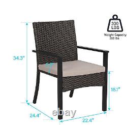 Garden Patio Furniture Outdoor Rattan Effect 2 Piece Set Wicker Chairs withCushion
