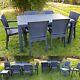 Garden Patio Furniture Set 6 Chairs Table Coffee Bistro Set Rattan Style Outdoor