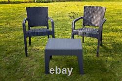 Garden Patio Furniture Set 6 Chairs Table Coffee Bistro Set Rattan Style Outdoor