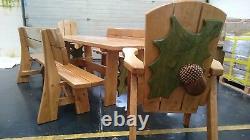 Garden Patio Furniture Set 8 Seater Dining Outdoor Table And (Chair only) wood