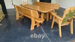 Garden Patio Furniture Set 8 Seater Dining Outdoor Table And (Chair only) wood