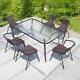 Garden Patio Furniture Set Outdoor Dining 2/4/6 Piece Chairs Parasol Table Seat
