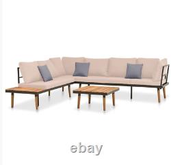 Garden Patio Lounge Corner Sofa Set Cushions Outdoor Furniture Solid Wood Acacia