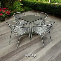 Garden Patio Sets, Aluminium Furniture Sets, Cafe Furniture 4 Chairs & 1 Table