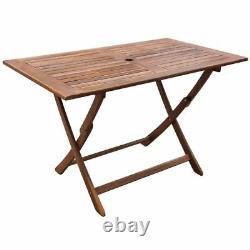 Garden Patio Table Outdoor Wood Dining Folding Tables Rectangle Wooden Furniture