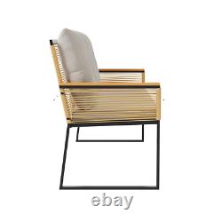 Garden Rattan Furniture 4 Piece Set Table Chairs Sofa Wicker Outdoor Patio Set