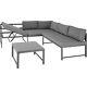 Garden Seating Set Table Aluminium Patio Furniture Lounge Sofa Outdoor Grey New