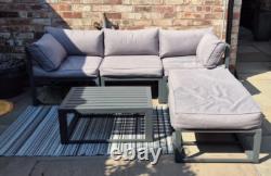 Garden Sofa Set Outdoor Patio Furniture Metal 6 Seater Corner Bed Cushion Table