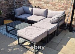 Garden Sofa Set Outdoor Patio Furniture Metal 6 Seater Corner Bed Cushion Table