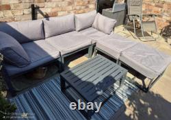 Garden Sofa Set Outdoor Patio Furniture Metal 6 Seater Corner Bed Cushion Table