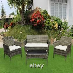 Garden Sofa Set Rattan Garden Furniture with Chairs & Table for Outdoor Patio