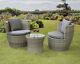 Garden Store Direct Rattan Wicker Bottle Shape Bistro Patio Set, Aluminium, Seat