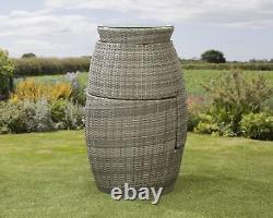 Garden Store Direct Rattan Wicker Bottle Shape Bistro Patio Set, Aluminium, Seat