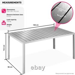 Garden Table Balcony Furniture Patio Indoor Aluminium Dining Room Legs Outdoor