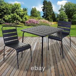 Garden Table & Chair Set Bistro Outdoor Summer Metal Furniture Patio Seating