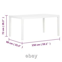 Garden Table PP Outdoor Patio Dining Table Furniture Anthracite/White vidaXL