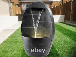 Garden Water Fountain LED Light Feature Free Standing Outdoor Furniture Patio
