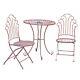Glamhaus Metal Bistro Set Garden Patio Furniture Outdoor 3 Piece Table Chairs