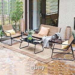 Grand patio Garden Furniture Sets 4 Seater, Garden Table and Chairs, Textilene