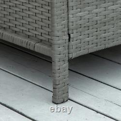 Grey Garden Rattan Sofa Armchair Set Patio Furniture Yard Chairs Cushions Table