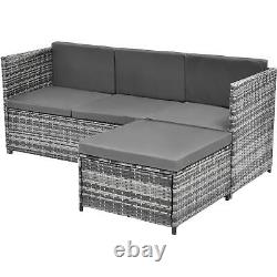 Grey Rattan Garden Lounge Set Patio Sofa Seating Group Outdoor Furniture