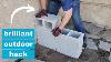 He Stacks Cinder Blocks In His Front Yard For A Brilliant Outdoor Furniture Idea