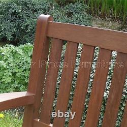 Henley 3 Seat Bench Chunky Quality Hardwood Garden Patio Furniture Free Delivery