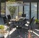 High Quality 8 Piece Garden Furniture Set Patio Set 6 Chairs, Parasol And Table