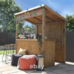 Home Garden Patio Bar 6ft x 4ft Solid Wooden Garden Furniture Man Cave