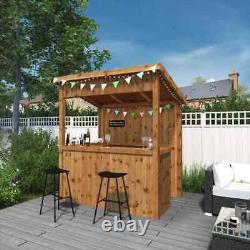 Home Garden Patio Bar 6ft x 4ft Solid Wooden Garden Furniture Man Cave