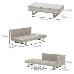 Itzcominghome Corner Outdoor Sofa Set Garden Furniture Cushion Lounge Seat Patio