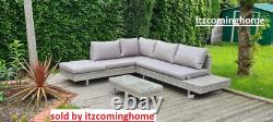 Itzcominghome Corner Outdoor Sofa Set Garden Furniture Cushion Lounge Seat Patio