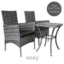 Jardí Garden Outdoor Rattan Bistro Set Furniture 3 PCs Patio Customer Return UVG