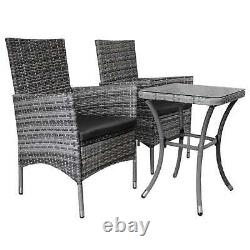 Jardí Garden Outdoor Rattan Bistro Set Furniture 3 PCs Patio Customer Return UVG