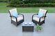 Kingston 2 Seat Rattan Lounge Chair & Table Patio Garden Furniture Set Free Covr