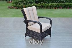 Kingston 2 Seat Rattan Lounge Chair & Table Patio Garden Furniture Set FREE covr