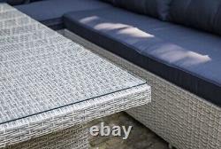 LUXURY Rattan Furniture Dining Sofa Set 9 Seat Garden Patio Outdoor