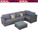 Large 4 Pieces Rattan Sofa Set Chair Coffee Table Garden Wicker Patio Furniture