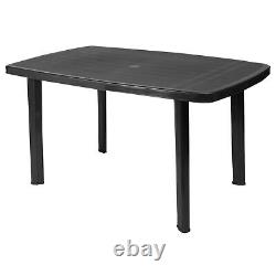 Large Collapsible Table With 6 Folding Chairs Outdoor Garden Patio Furniture Set