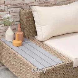 Large Corner Rattan Sofa Set Patio Wicker Luxury Garden Furniture Cushions Table