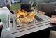 Large Fire Pit Outdoor Garden Furniture Patio Flame Heater Gas Rattan Glass Lid