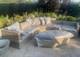 Large Rattan Sofa Set Garden Patio Furniture Wicker Round Corner Chair Cushion