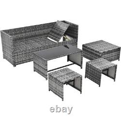 Lounge Set Garden Furniture Set Ratten Sofa Seating Group Patio Furniture Grey