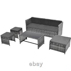 Lounge Set Garden Furniture Set Ratten Sofa Seating Group Patio Furniture Grey